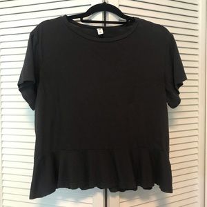 Urban Outfitters Black Peplum Top